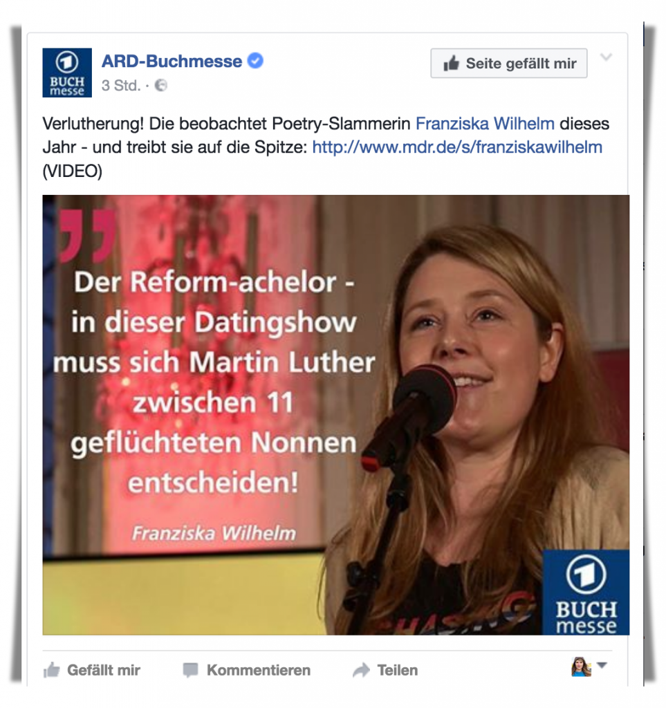 Mein Beitrag vom MachtWorte-Slam zum Thema Luther auf einen Kernsatz reduziert.