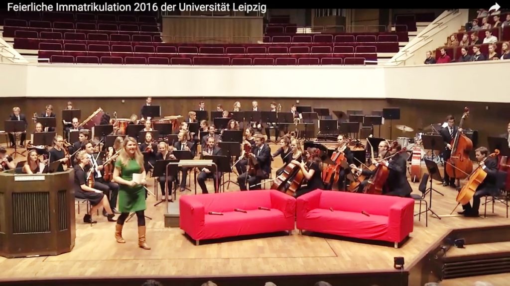 Feierliche Immatrikulation der Universität Leipzig im Gewandhaus.